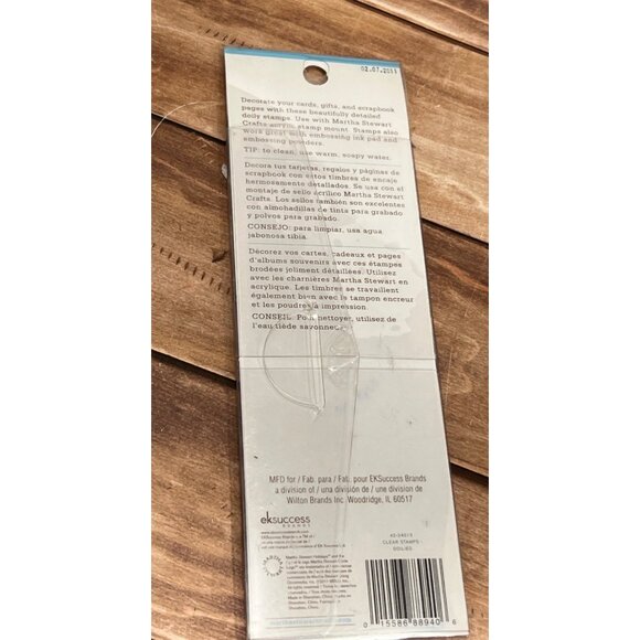 MARTHA STEWART DOILIES 42-24013 CLEAR CLING PHOTOPOLYMER STAMP SET CIRCLE FLOWER - Picture 3 of 5